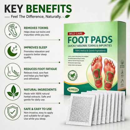 Herbal Foot Pads for Natural Detox & Sleep Support
